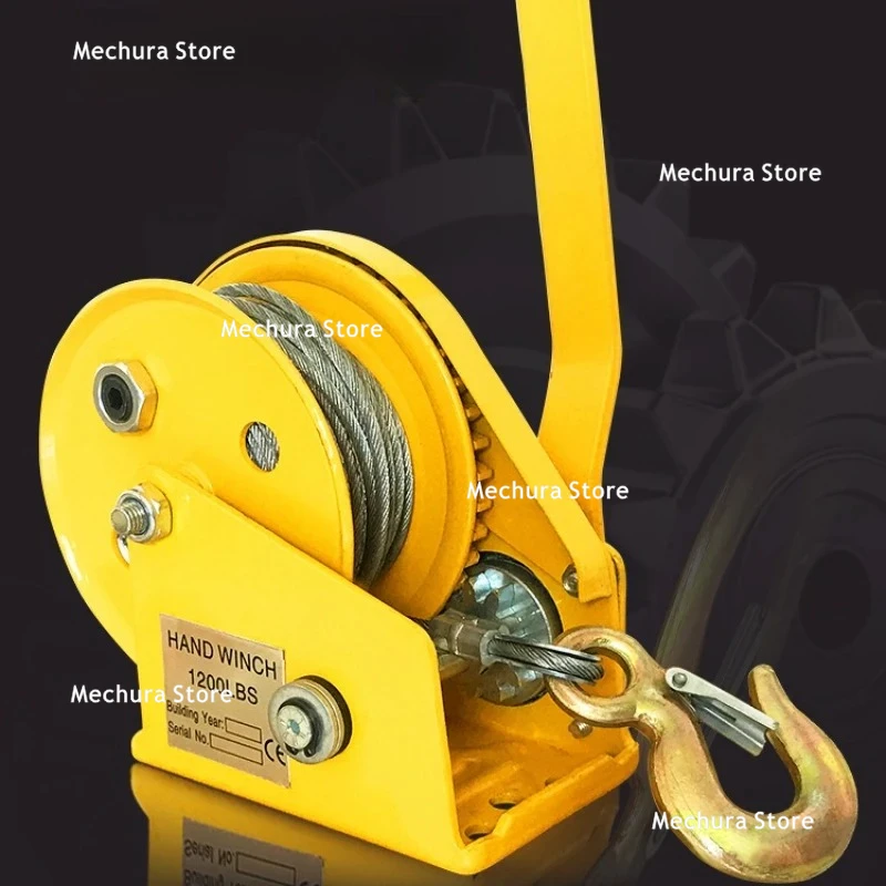 Small Household Traction Chain Hoist Hand-cranked Winch Bidirectional Self-locking Chain Hoist Manual Winch Equipment Argani JTC