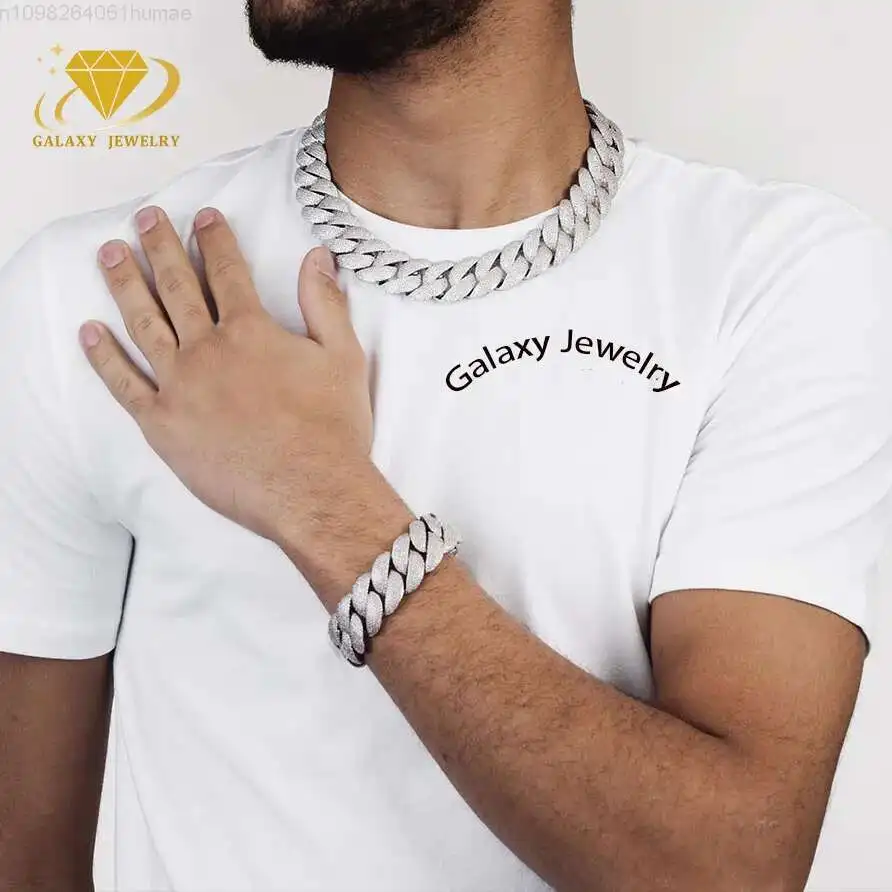 

Hip Hop Jewelry 6mm 13mm 15mm Iced Out Miami Mossanite Cuban Link Chain 925 Silver Vvs Diamonds Moissanite Bracelet Men Cuban