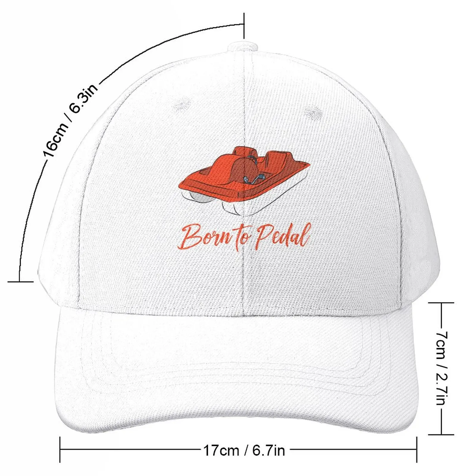 Born to Pedal Red Pedal Boat Baseball Cap funny hat Cosplay Women's Beach Visor Men's