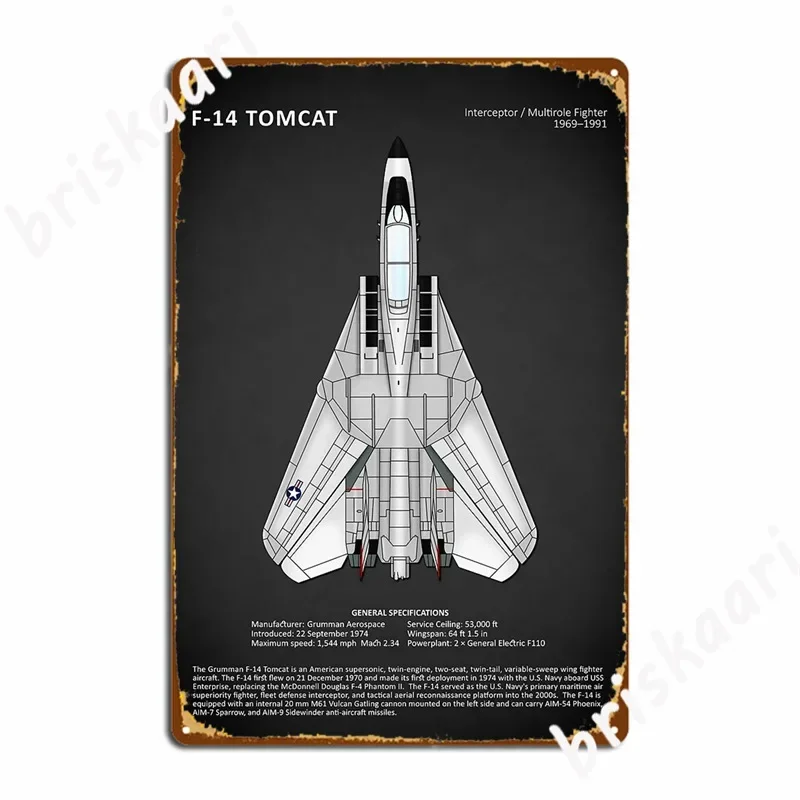 The F-14 Tomcat Metal Signs pub Club Bar Classic Plaques Tin sign Posters