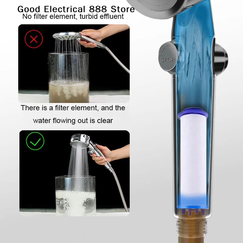 5/10pcs Universal Shower Filter Increases Water Pressure Remove Impurities For Standard Shower Head Water Purification Cartridge