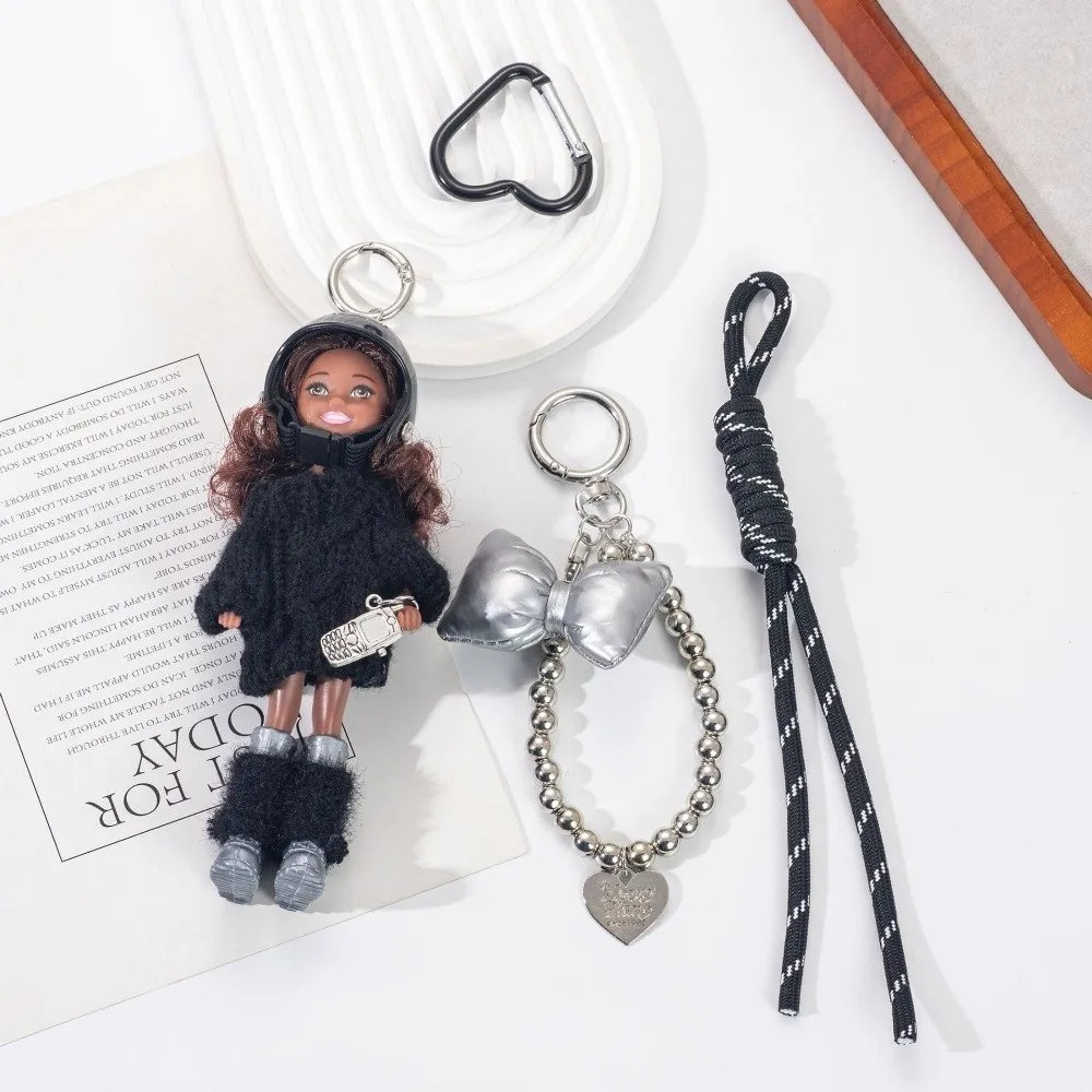 Cute Hanging Ornament Pendant DIY Change Clothes Cute Design Keychain African Black Skin Bag Accessories Keychain Use