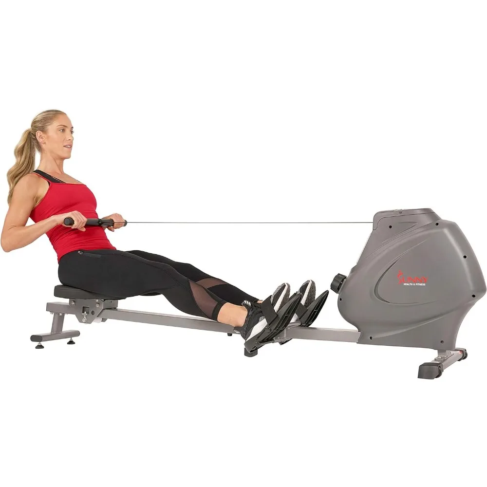 

Compact Folding Magnetic Rowing Machine with 43 Inch Slide Rail, 285 LB Max Weight, Synergy Power Motion, LCD Digital Monitor