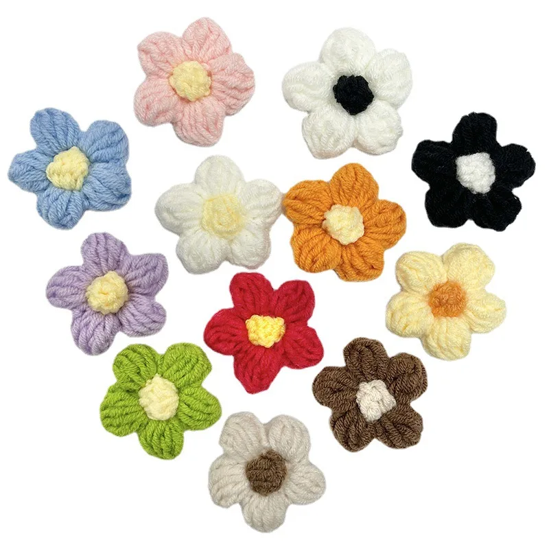 14Pcs 4.5CM Milk Cotton Wool Flower Hair Accessories Clothing Wedding Dress DIY Jewelry Bags And Pendants