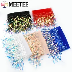 1-5Yards Örgü Püskül Saçak Payetler Dantel Trim Sahne Latin Elbise Düğün Elbise Püsküller Kumaş DIY Dikiş Aksesuarları Gerçekleştirmek