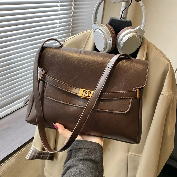 

2025 Luxe Tote Bag, Women's Commuter Shoulder Crossbody, Versatile Day to Night Purse, Minimalist Sling Bag, Textured Top Handle