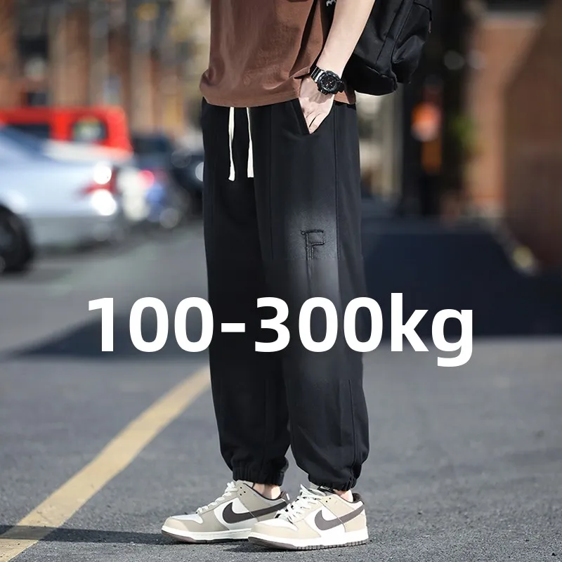 

Loose Fit Men's Spor Harlan Trousers Extra Large plus Size Casual Sweatpants Spring Autumn plus Size Baggy Cuffed Pants