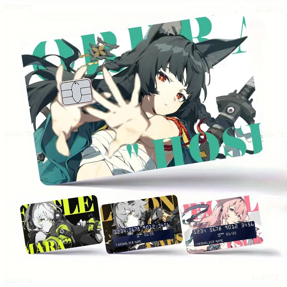 ZZZ Gaming Hoshimi Miyabi 100% Hot Sale Amine Credit Debit Bank Card Bus Card Film Skin Sticker