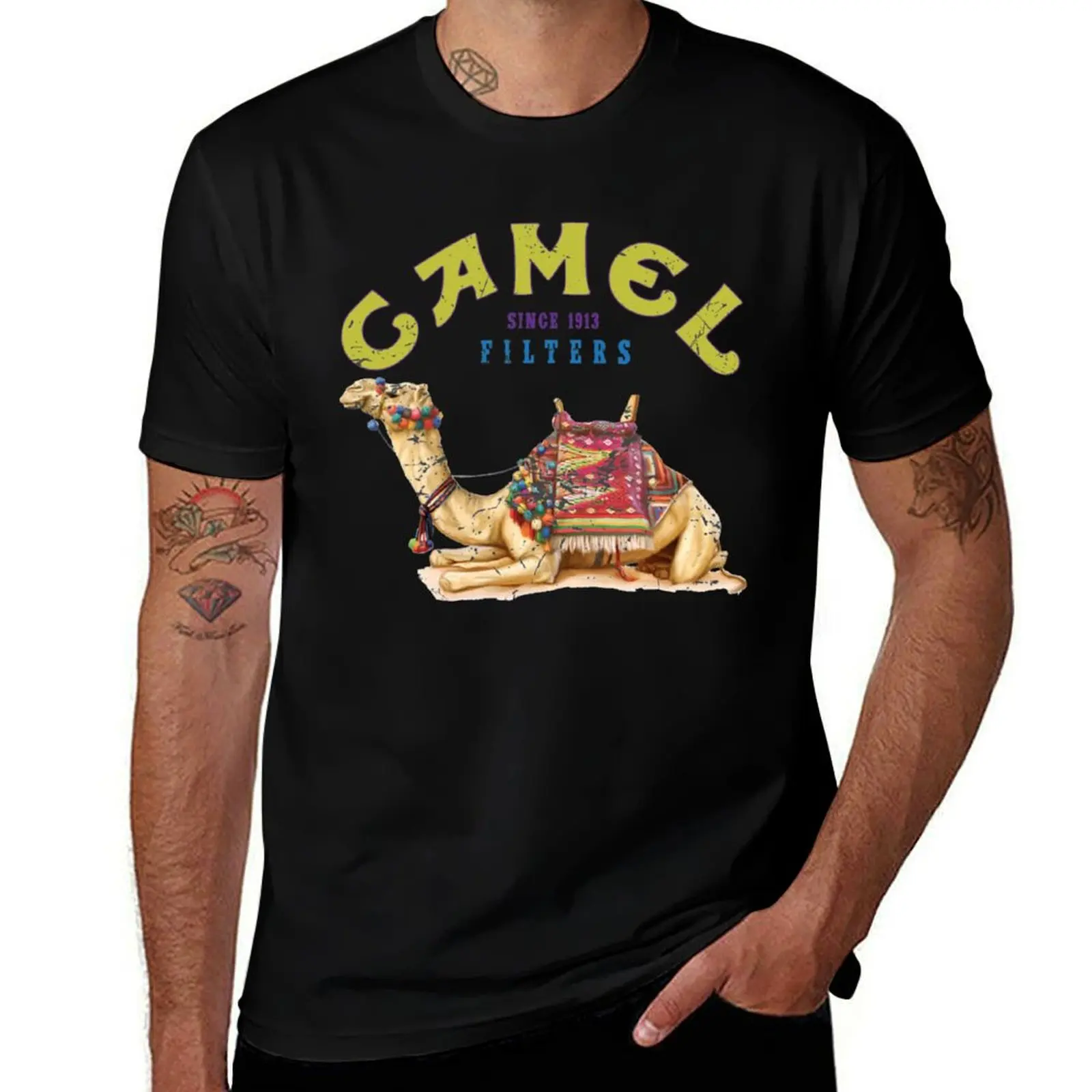 

Dromedary Camel Crush Cigarette Joe Camel Design T-Shirt quick drying anime stuff men clothings