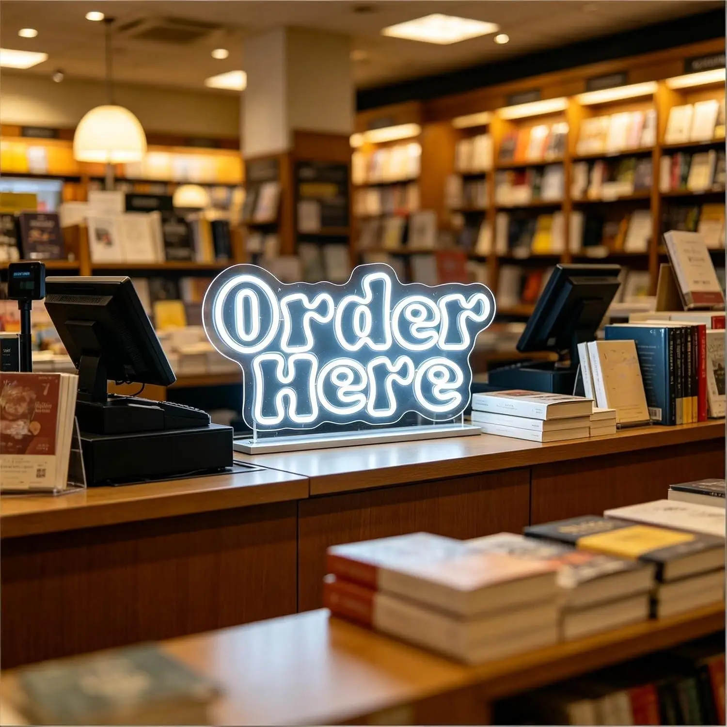 Order Here Neon Sign USB Dimmable LED Light for Wall Decor Bar Shop Restaurant Cafe Food Truck Commercial Art Decoration Gifts view 4