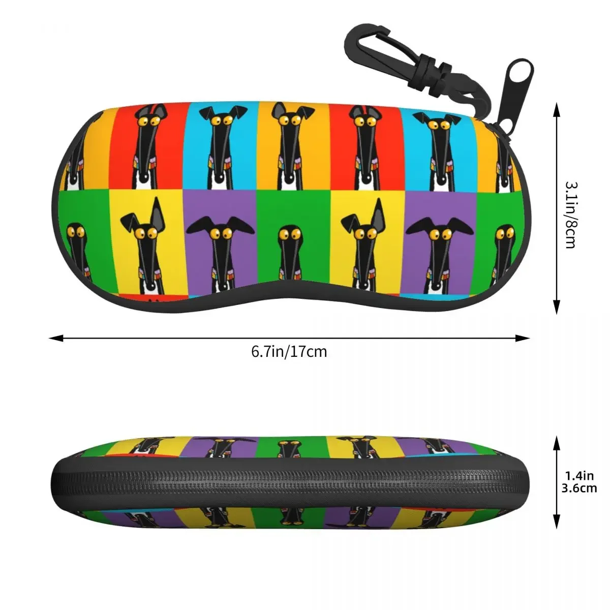 Custom Greyhound SemaphorePattern Shell Glasses Case Unisex Cool Eyeglasses Case Sunglasses Protector Box