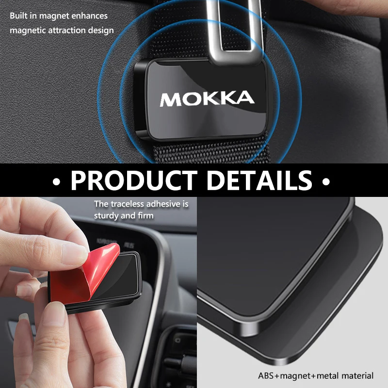 For Opel Magnetic Car Interior Seat Belt Holder Stabilizer Accessories Astra H K J G Corsa E D OPC Insignia B Vectra Mokka view 5