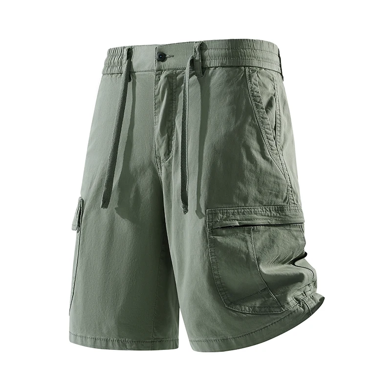 New product Summer washed cotton short pants for men Best-selling casual beach pants for outdoor and workwear shorts Asian size