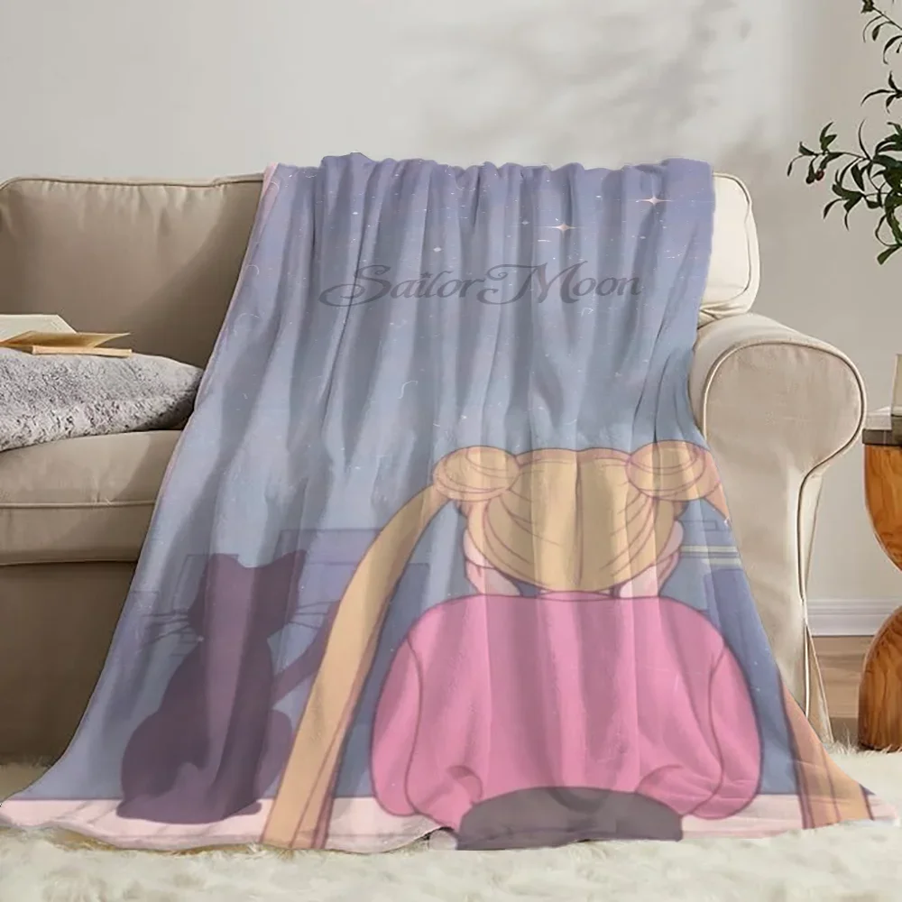 Designer Throw Blanket Fluffy Sailor Moon Picnic Throw Blanket for Sofa Luxury Blankets Blankets King Size Microfiber Bedding