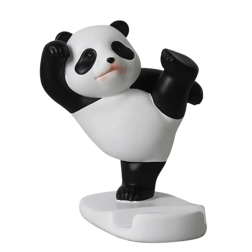 Bracket Stands Panda Mobile Phone Holder Plastic Panda Figurines Phone Stand Holder Cartoon Cute Mobile Phone Bracket