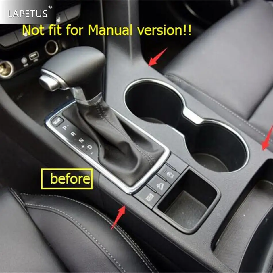 Central Control Shift Gear Box Water Cup Holder Panel Cover Trim For KIA Sportage 2016 - 2020 Automatic Model Car Accessories