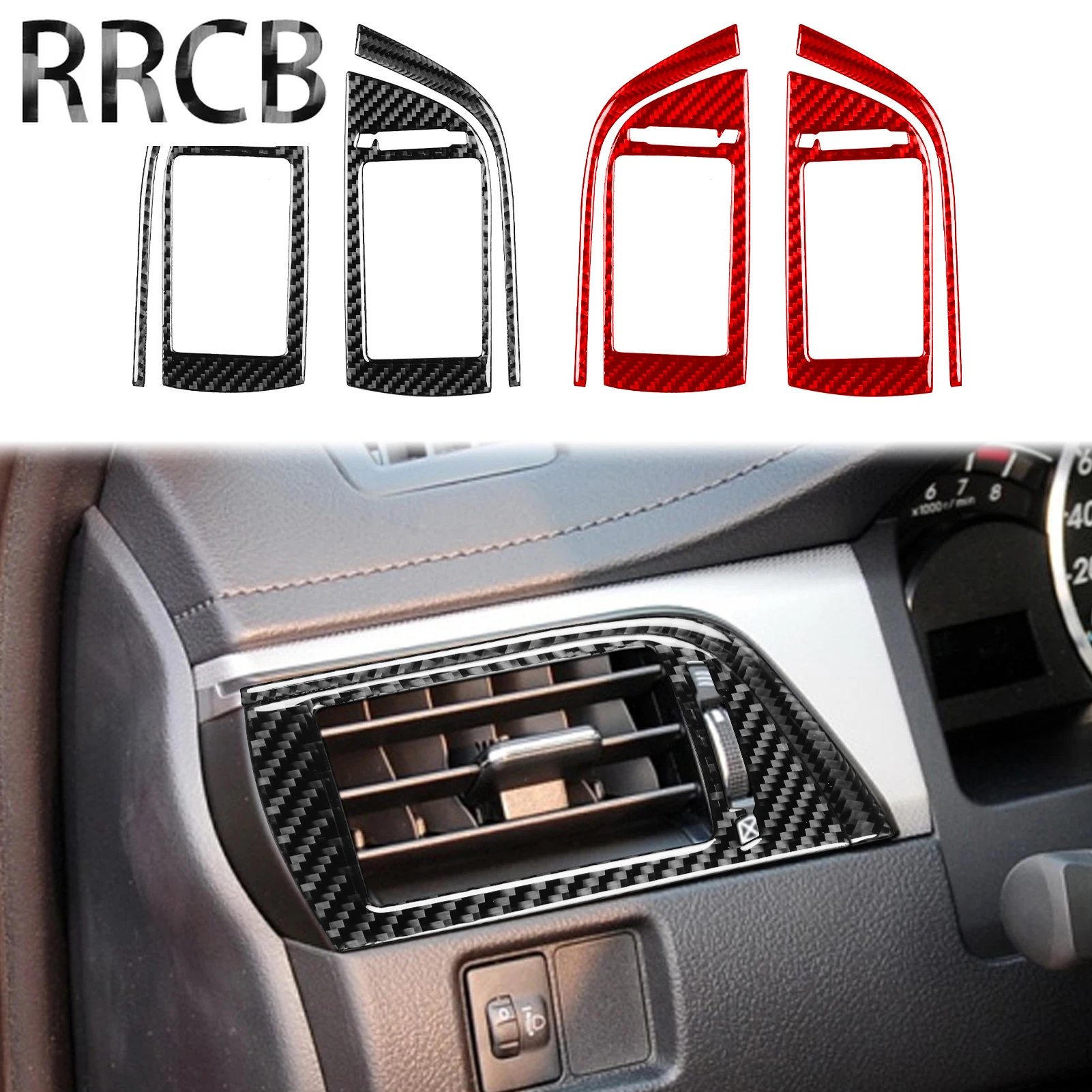 

For Toyota Camry XV50‌ 7th 2012-2014 Car Accessories Carbon Fiber Dashboard Air Outlet Vent Interior Cover Decorative Stickers