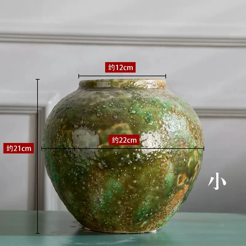 Jingdezhen Ceramic vase Green pastoral style living room bedroom decoration home accessories flower vase arrangement