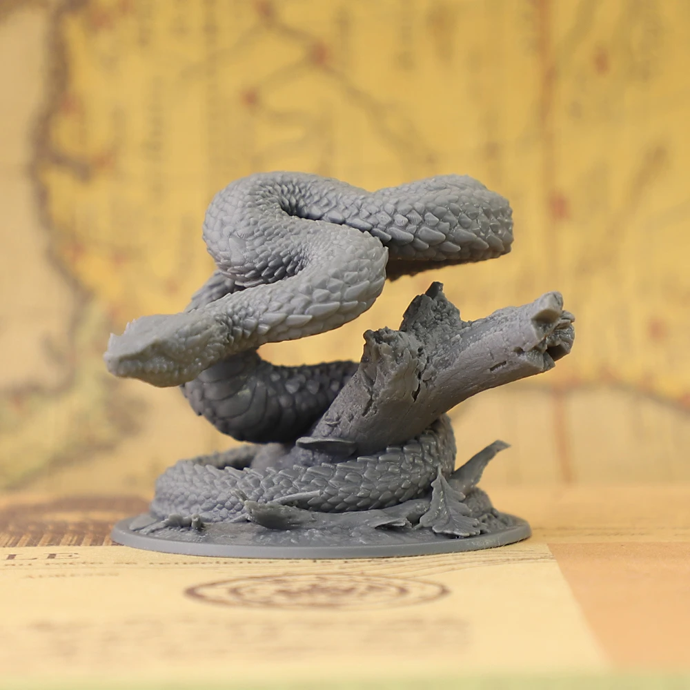 Giant Serpent Monster Miniature Figure Tabletop Wargame RPG Creature Model