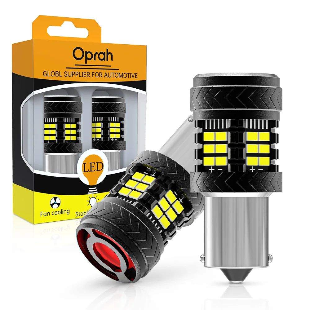 

2pc Super Bright Car LED Light 1156 P21W PY21W 1157 P21/5W 7440 7443 W21/5W Light Turn Signal Lamp Reverse Bulb With Fan Cooling