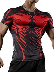 Male And Female High Elasticity Camouflage Tight Short Sleeved T-shirt Role-playing Sports Yoga Short Sleeved