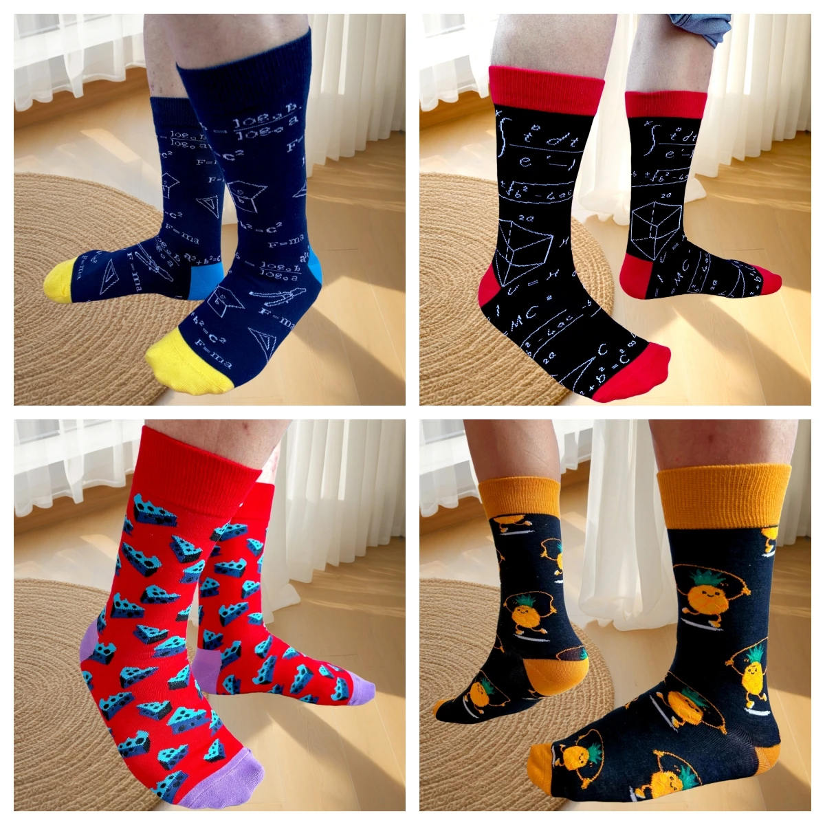 

2 пары мужских носков средней длины, хлопковые дышащие спортивные носки до щиколотки, мужские мягкие повседневные носки, впитывающие влагу, многоупаковка, лучший