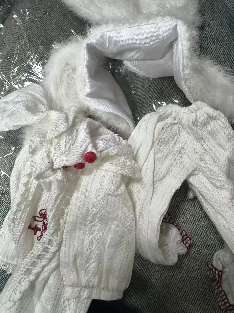 

Одежда для кукол BJD, подходящая для пижамной одежды с милым кроликом, размер 1/6, аксессуары для кукол (3 очка)