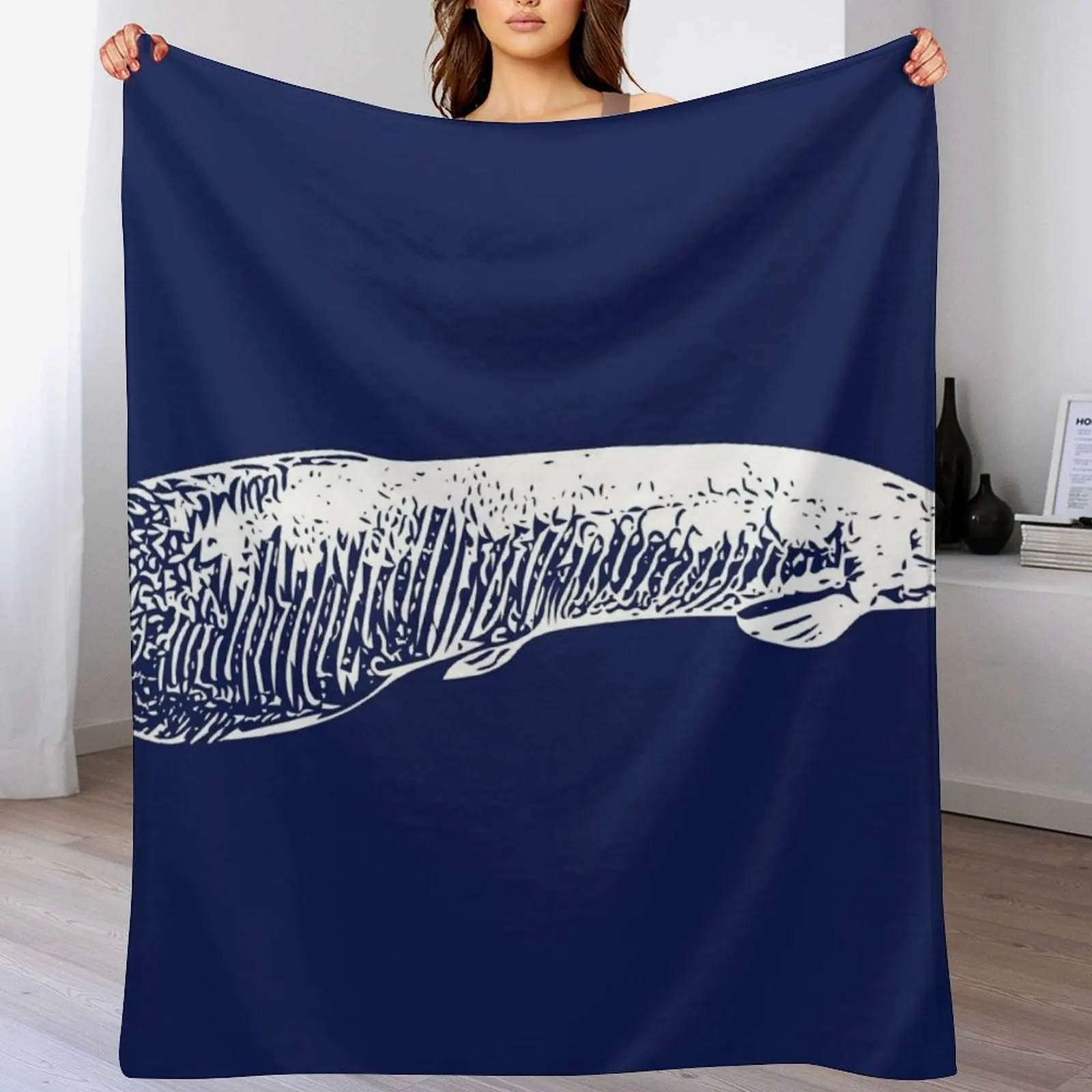 

Arapaima White Print Throw Blanket Blankets For Bed for babies Giant Sofa Polar Blankets