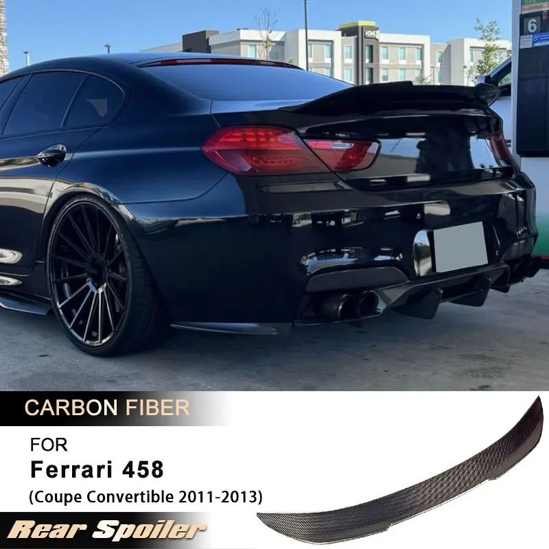 

Car Rear Trunk Spoiler Wings for BMW 6 Series F06 F13 640i 650i M6 2012-2018 Rear Spoiler Boot Trunk Wing Lip Full Carbon Fiber