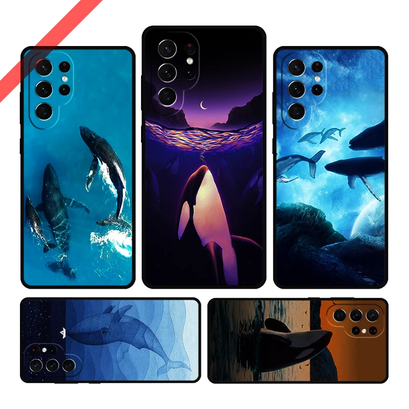 Killer Whales Ocean animals Phone Case For Samsung Galaxy S20 FE S21 S10 S23 Plus S24 S22 Ultra Coque Note20 Note10 S9 S8 Cover