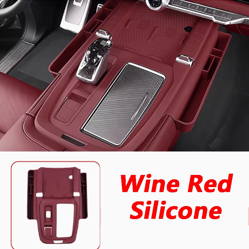 

For Great Wall WEY Tank 700 2024 2025 Car Silicone Central Control Gear Wireless Charging Storage Interior Pad Accessories