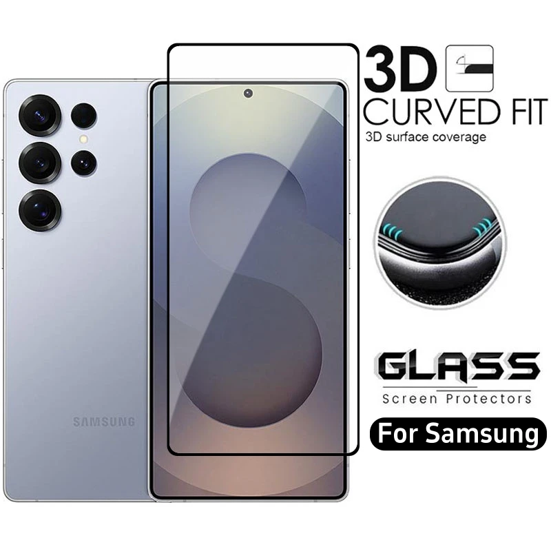 Full Cover Glass for Samsung Galaxy S25 Ultra Tempered Glass Samsung S25 S24 Ultra Screen Protector Phone Film Samsung S25 Ultra