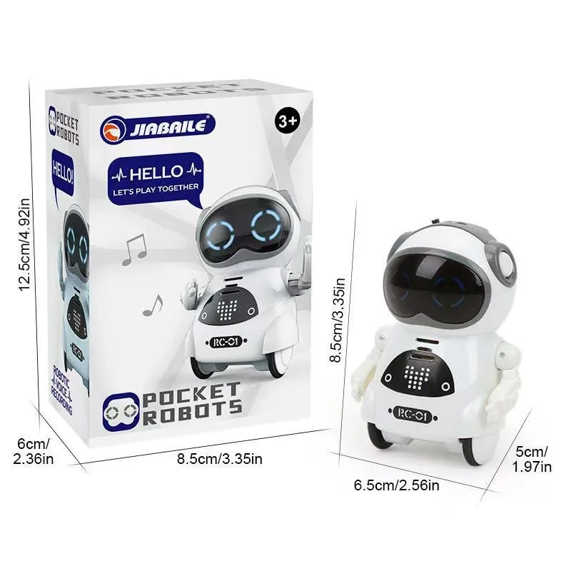 Mini robô inteligente com controle de voz para crianças - Pal AI de bolso, presente de brinquedo educacional