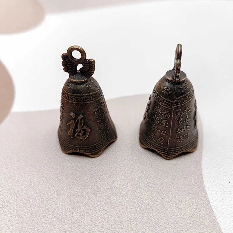 Mini cloche antique en laiton et cuivre, sculpture, priez, Guanyin, Shui, Feng, cloche, bouddha, bouddhisme, invitation