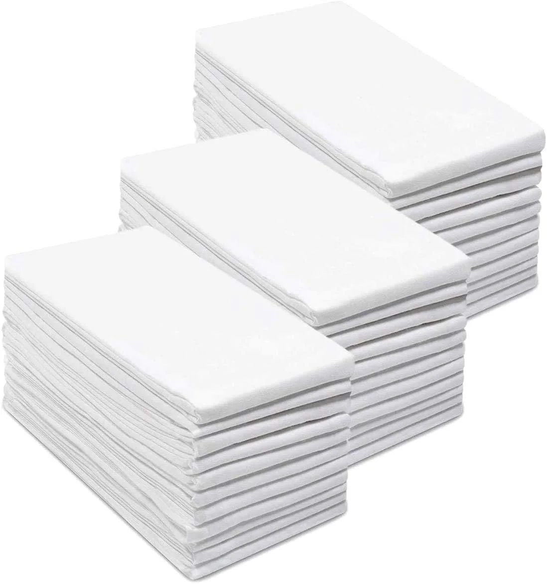 4/6/10Pcs, Simple White 100% Soft Absorbent Cotton Napkins, Bar Towels, Cooking and Baking Tea Towels, Dish Towels, Scouring Pad
