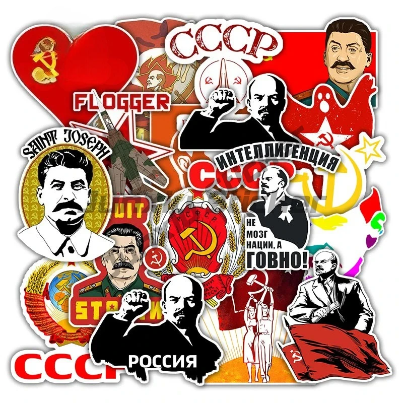 

For Lenin Stalin Cccp USSR Retro Car Stickers Windows Graffiti Windshield Laptop Personality Decal Waterproof