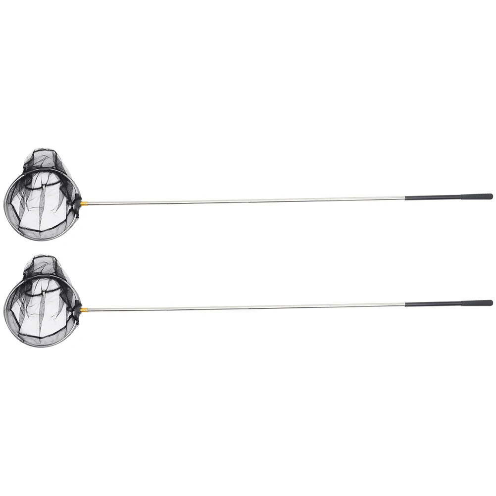 

2 Pcs Telescopic Fishing Lightweight High Strength Kids Black Creative Foldable Carp L Nets Butterfly Net Long H Outdoor