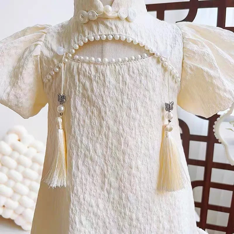 Roupa saia branca para bebé, vestido estilo casual simples infantil, moda com tudo combina, roupa infantil, novo, primavera e verão, 2024