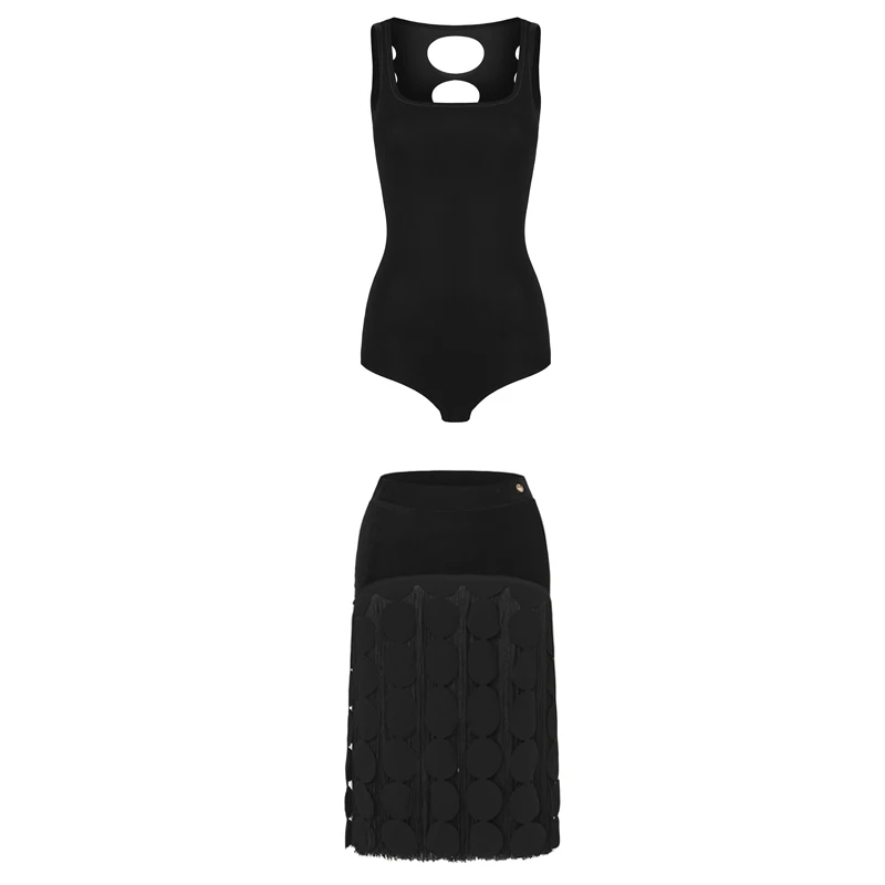 Schöne Zurück Latin Top Quasten Rock Frauen Chacha Latin Dance Kostüme Erwachsene Ballroom Dance Performance Kleidung SL14727