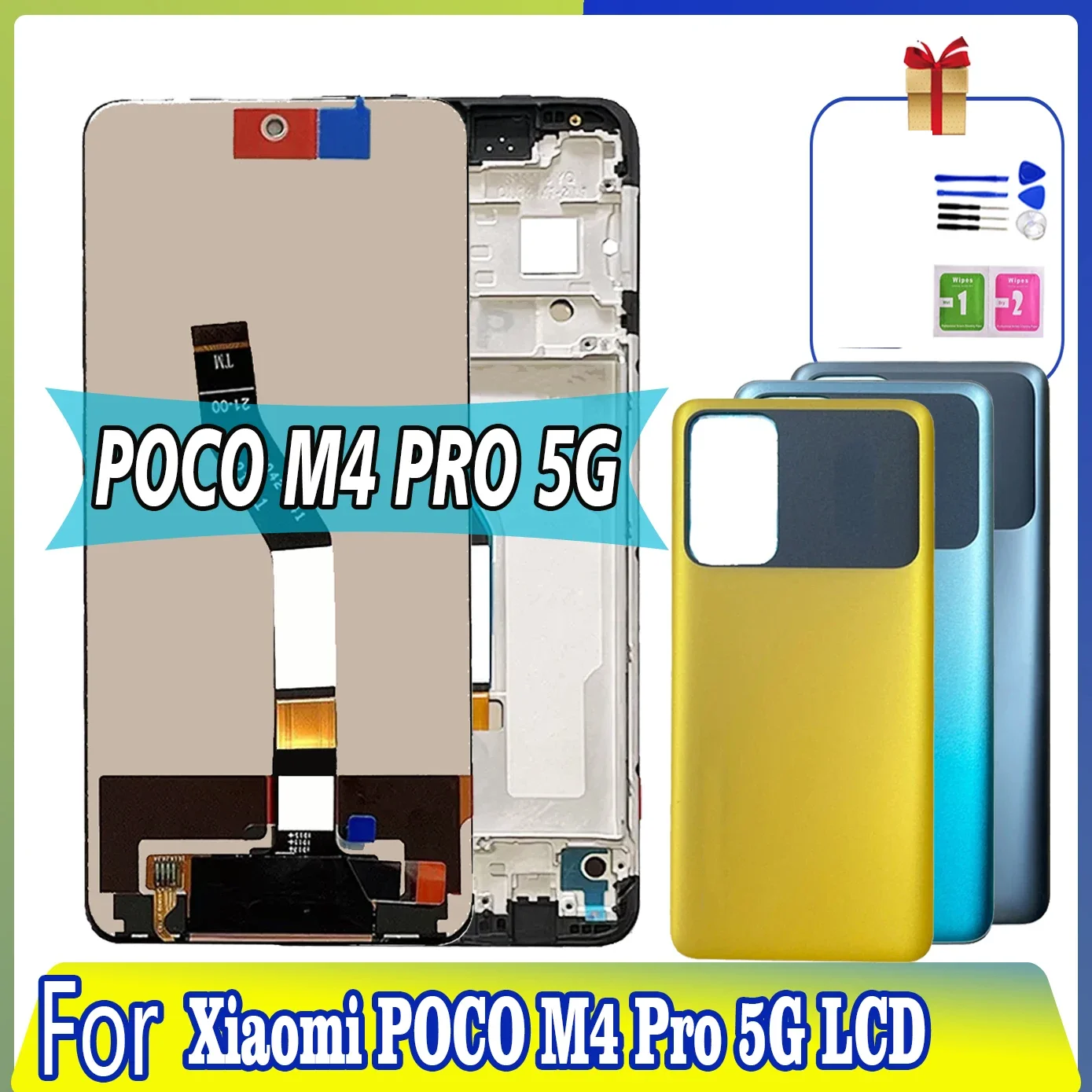 6.6'' For Xiaomi Poco M4 Pro 5G LCD 21091116AG Display Touch Screen 10 Touch Panel For Pocophone M4Pro 5G LCD Digitizer