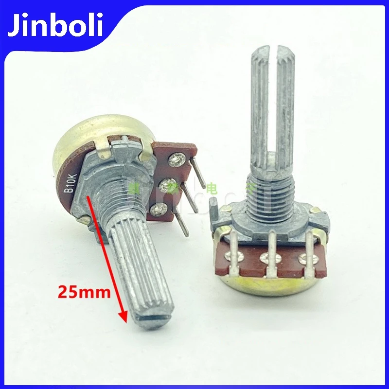 2 Stuks 16 Type B10K Innerlijke Gebogen Voet 3 Pins Enkele Verbinding Versterker Audio Luidspreker Volume Potentiometer Stap Verstelbare Weerstand