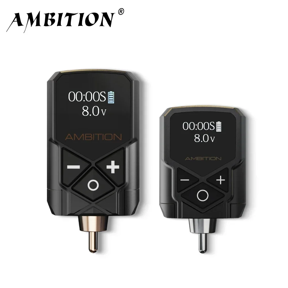 Ambition kuark Wireless Tattoo Battery Power Supply RCA Interface 1950amh portable LCD Display For Rotary Machine Fast Charger