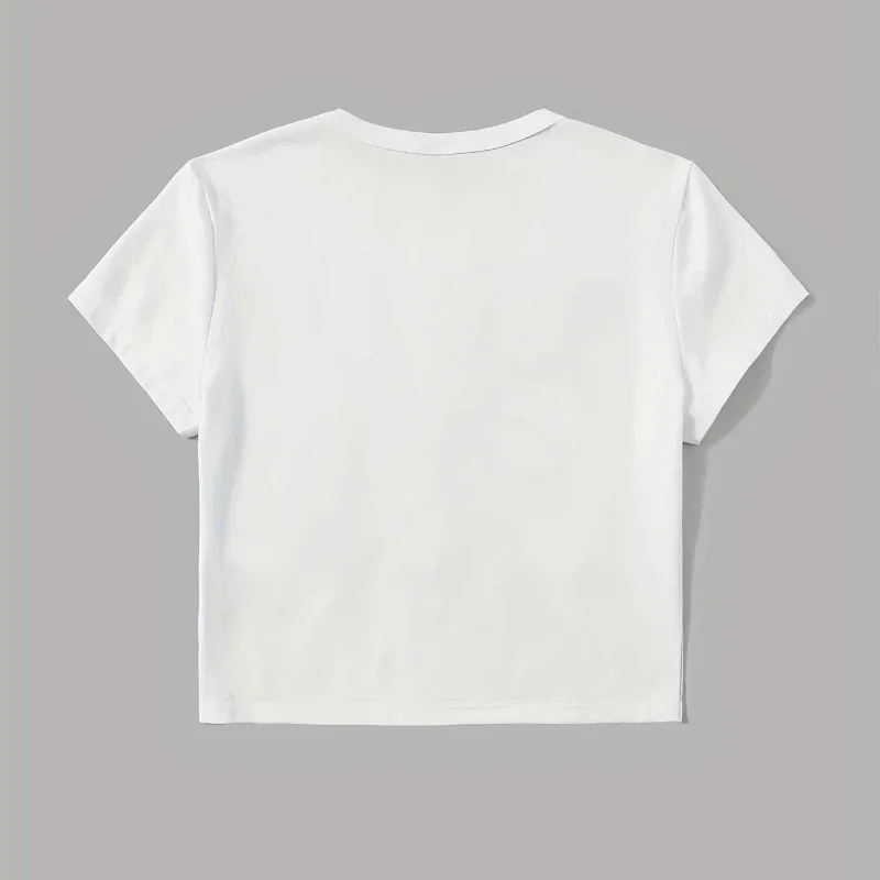 توب كورتو Y2k Emo Girl ropa de calle gotica estetica Punk para mujer، camiseta informalde mangacorta con estampado de estrella