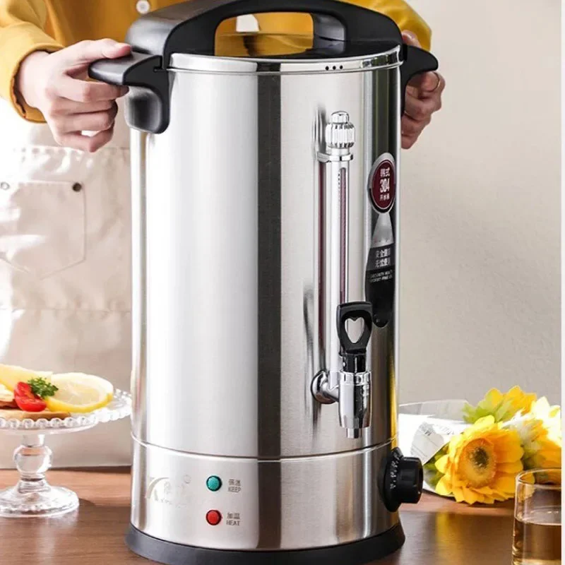 Stainless Steel Electric Hot Water Boiler Adjustable Temp Commercial Insulated Water Urn with Tap & Water Level Gauge Customized