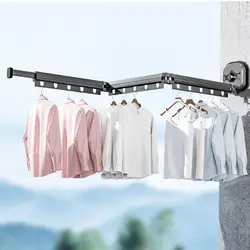 Retractable Cloth Drying Rack Folding Clothes Hanger Wall Mount Indoor Amp Outdoor Space Saving Home Laundry Clothesline