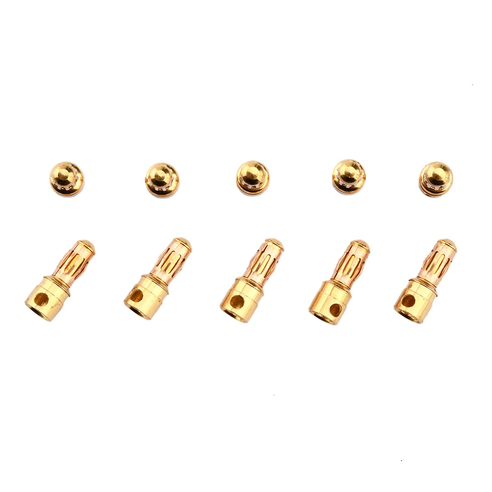 10 шт./пакет 3,5 мм DIY позолоченный штекер типа «банан» для RC ESC батарея двигатель клеммы части