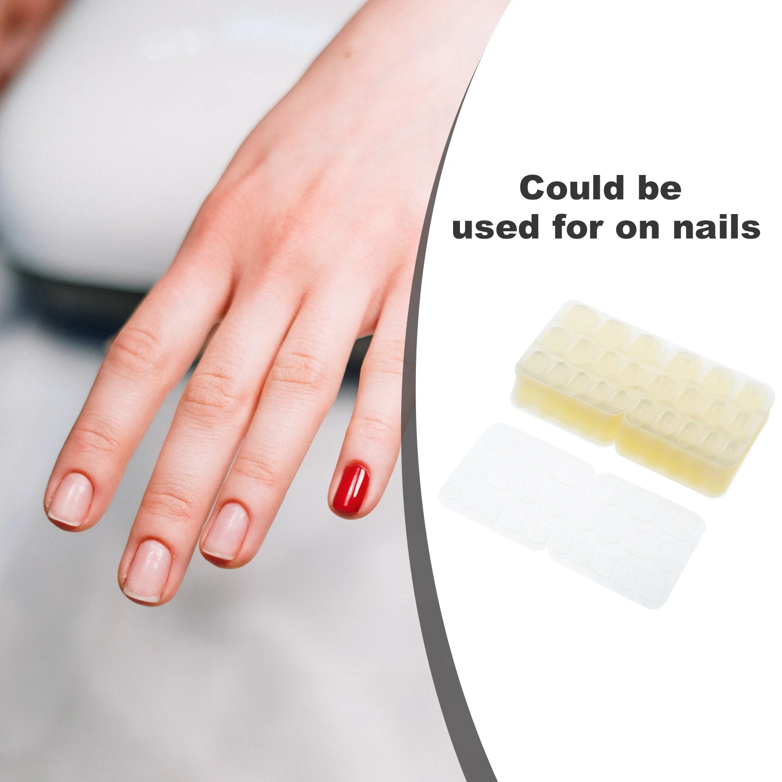 50 fogli di colla gelatinosa, linguette adesive forti per premere sulle unghie, adesivi per unghie finte, linguette adesive in gel, unghie finte, donne e ragazze