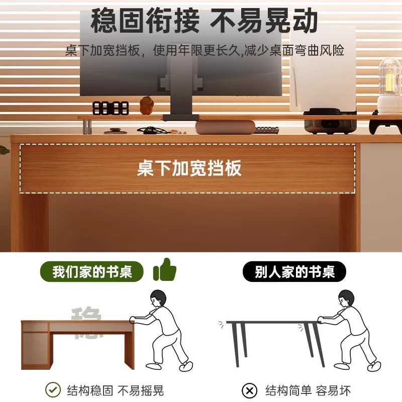 Computer Desk Desktop Home Workbench Office Desk Chair Bedroom Desk with Drawer Writing