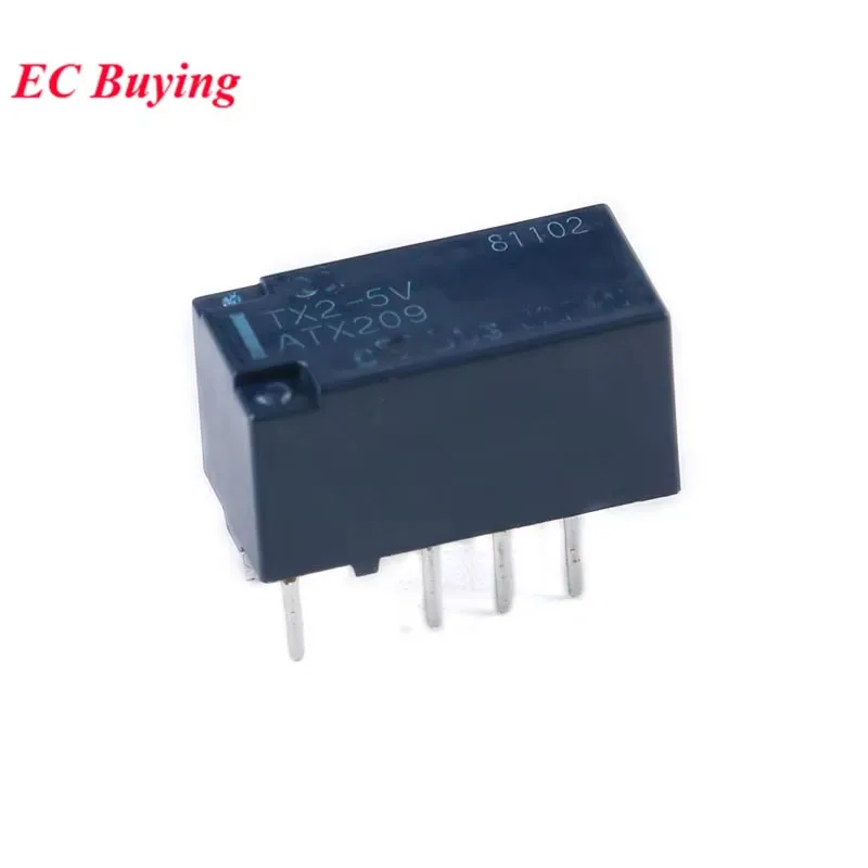 5Pcs/1pc Signal Relays DC 5V 12V 24V 2A TX2-5V TX2-12V TX2-24V ATX204 ATX203 ATX209 tow Open tow Closed Power Relais 8 Pins