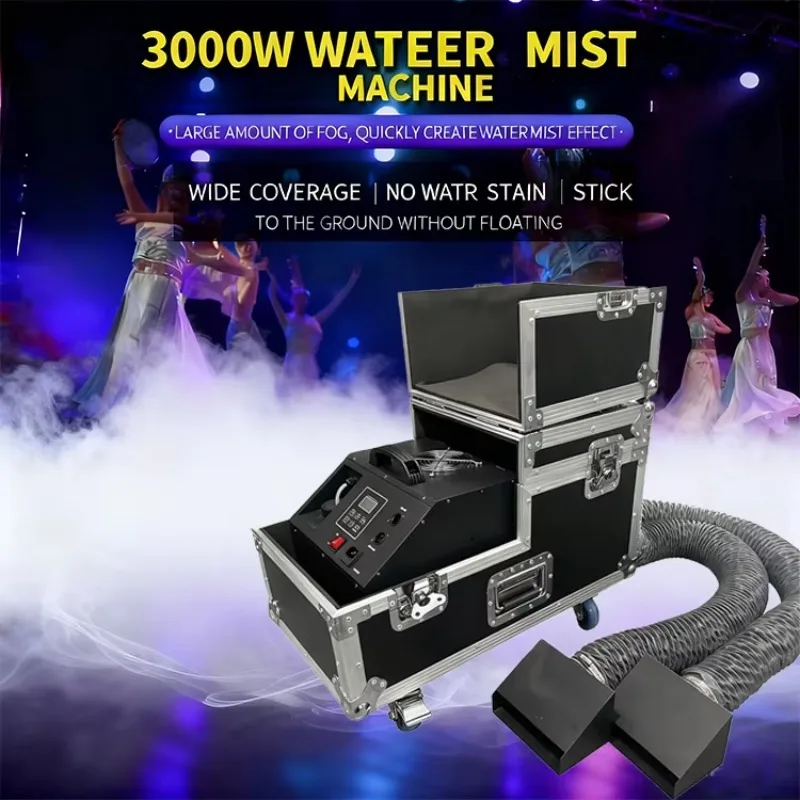 Powerful 2000W 3000W DMX Remote Control Floor Fog Machine Water Based Wedding Smoke for Heavy Effects